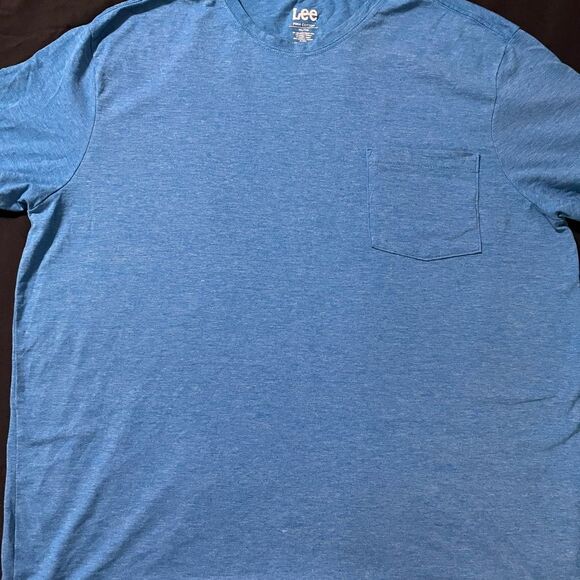 Lee Men's Short Sleeve Blue Tee - Picture 1 of 2